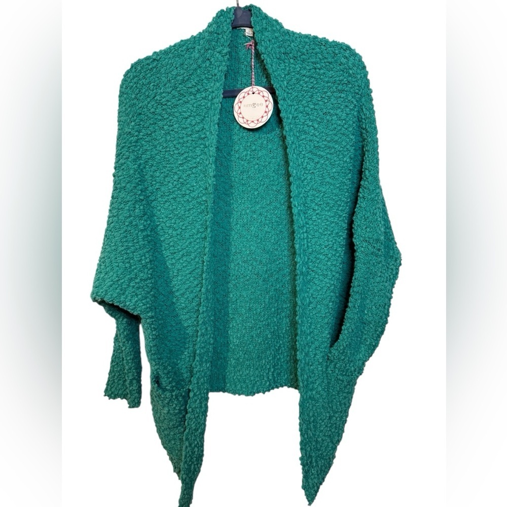 Umgee Turquoise Dolman Sleeve Knit Cardigan